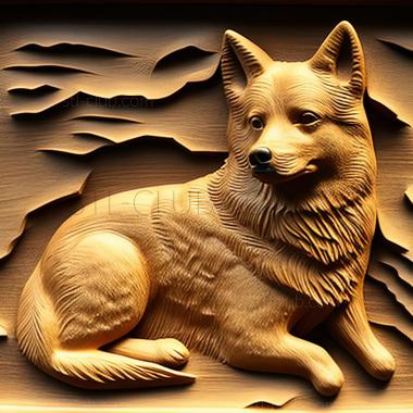 3D model st Finnish Spitz dog (STL)